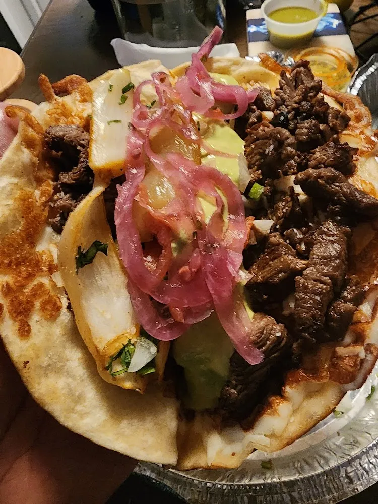 Grilled Steak Quesadilla with Stuff from the Salsa Bar